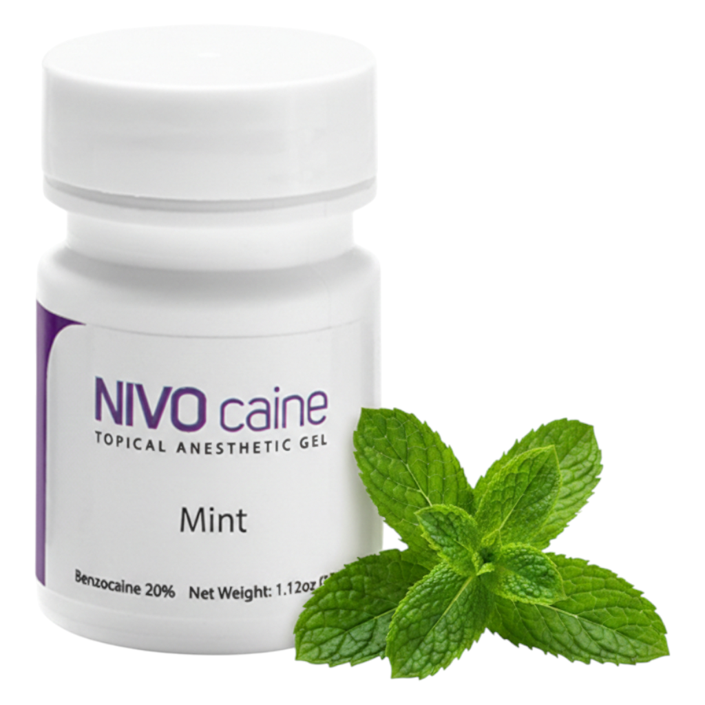 NIVO-Caine Dental Topical Anesthetic Gel Mint 20% Benzocaine 1oz Jar