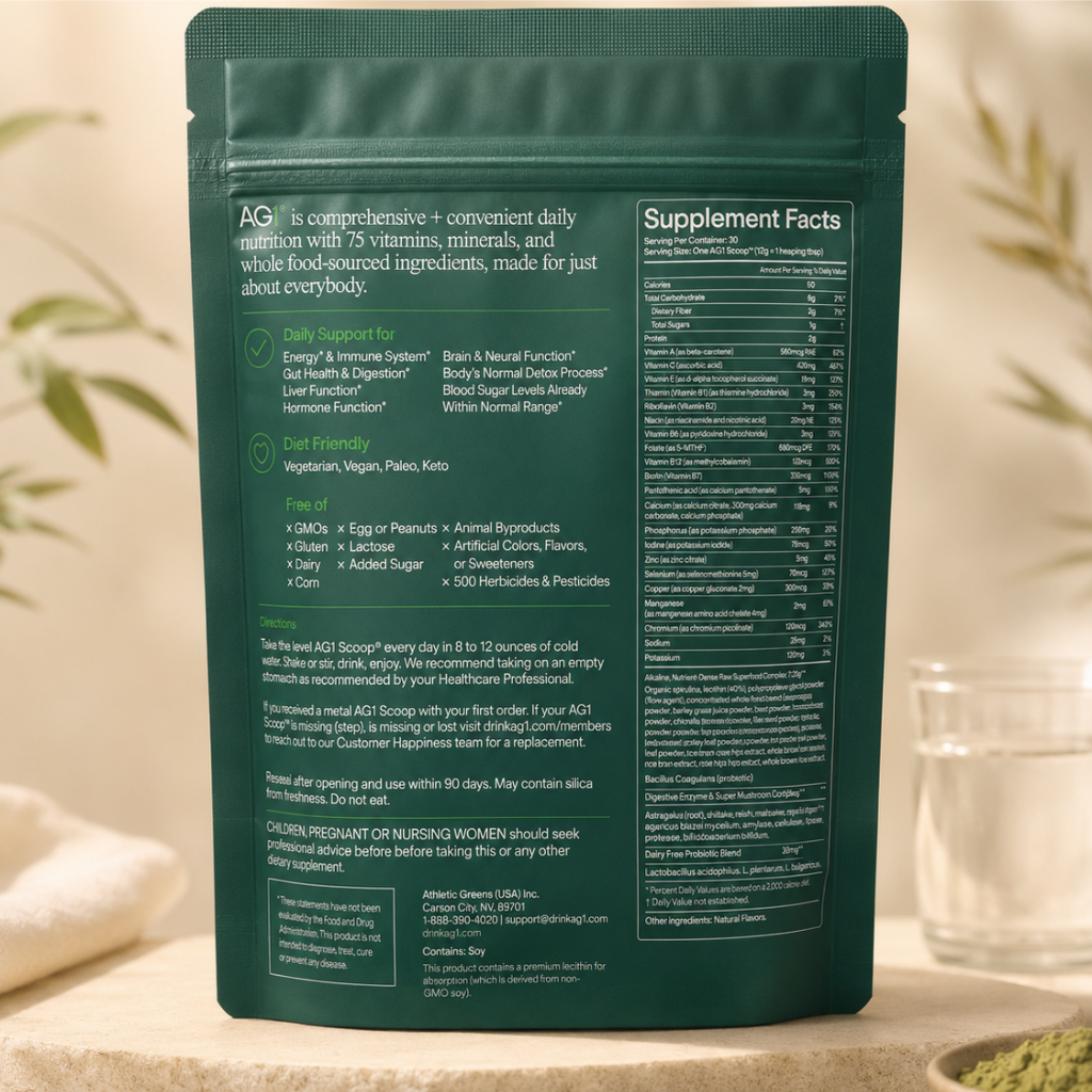 AG1 Athletic Greens Daily Nutrition Powder 30 Day Supply 360g Dietary Supplement