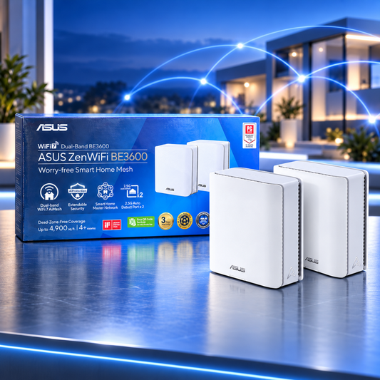 ASUS ZenWiFi BE3600 Dual-Band WiFi 7 Mesh Router 2-Pack 3600 Mbps