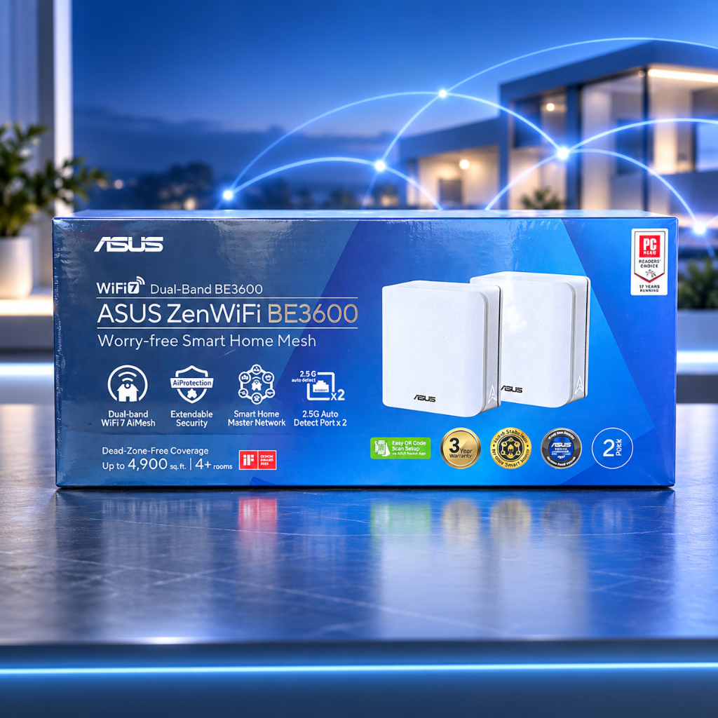 ASUS ZenWiFi BE3600 Dual-Band WiFi 7 Mesh Router 2-Pack 3600 Mbps