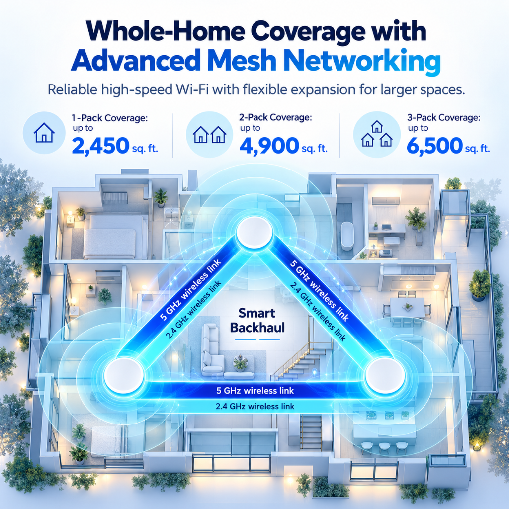 ASUS ZenWiFi BE3600 Dual-Band WiFi 7 Mesh Router 2-Pack 3600 Mbps