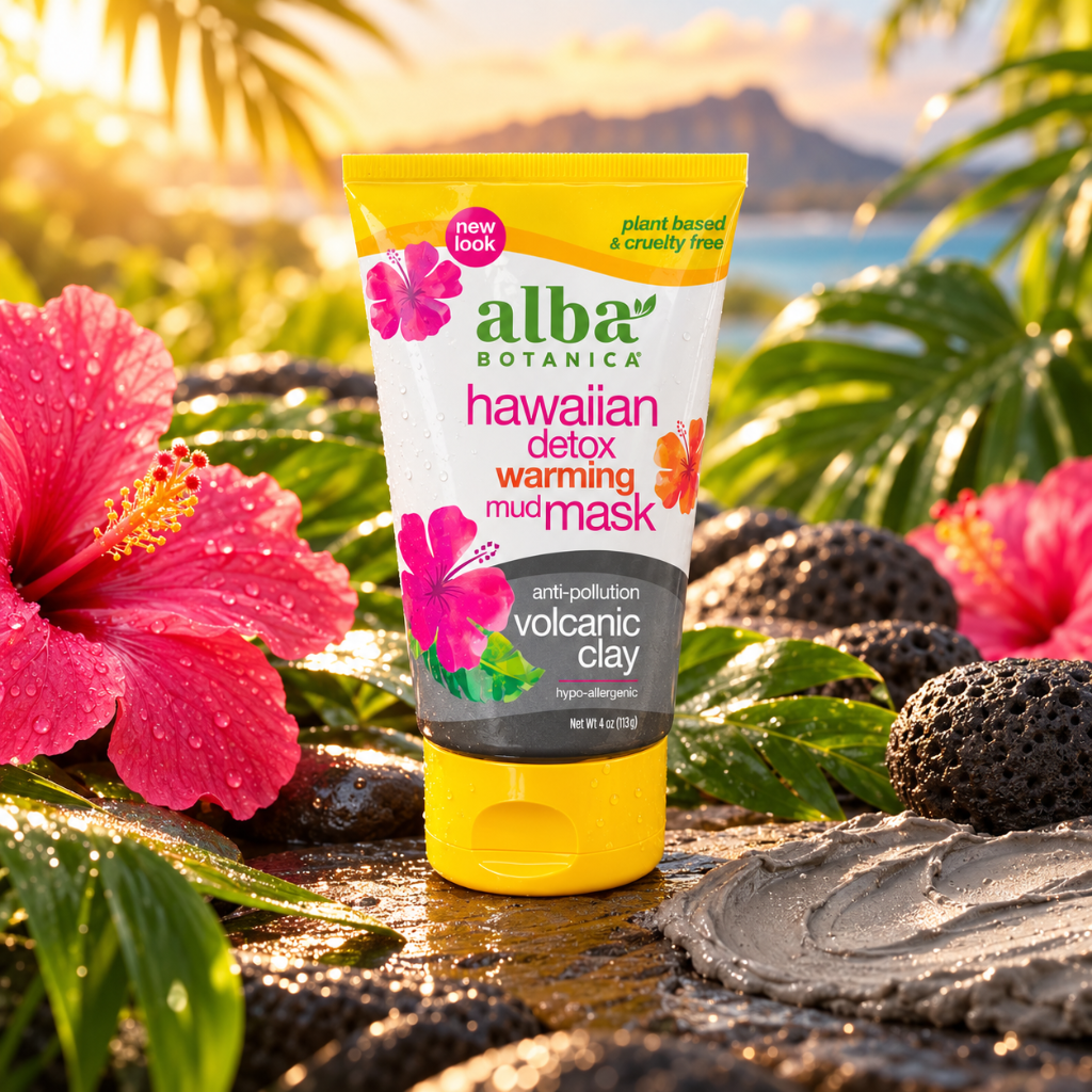 Alba Botanica Hawaiian Detox Warming Mud Mask Volcanic Clay 4 oz