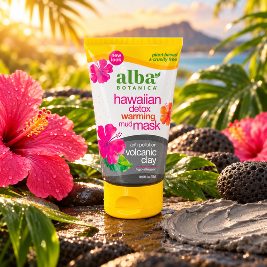 Alba Botanica Hawaiian Detox Warming Mud Mask Volcanic Clay 4 oz