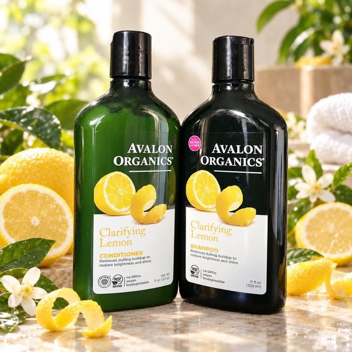 Avalon Organics Clarifying Lemon Shampoo &amp; Conditioner Set 11 oz