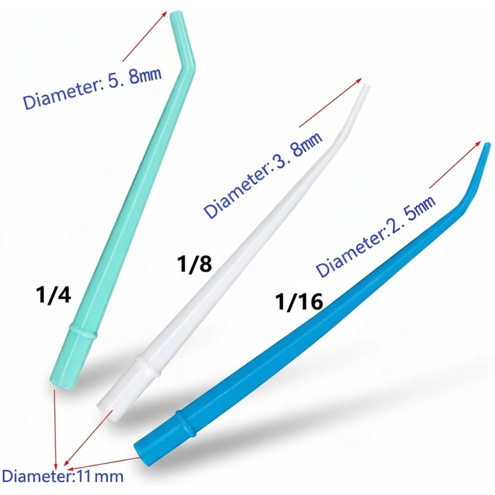 BRITEDENT Aspirator Suction Tips Sizes