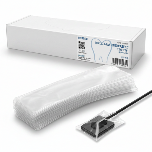 BRITEDENT Digital X-Ray Sensor Sleeves 2-12 x 10 500 Count