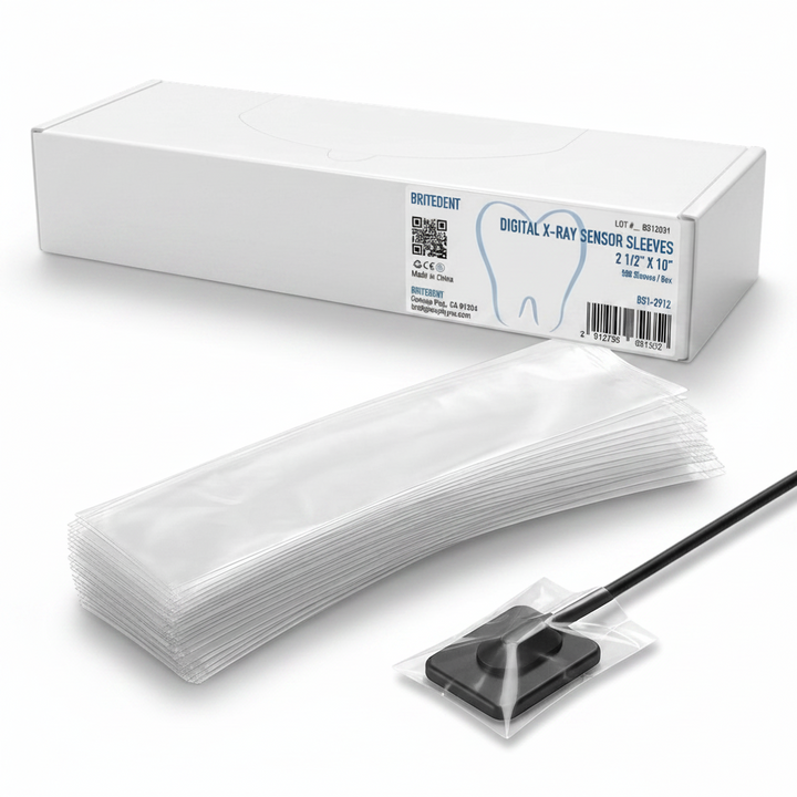 BRITEDENT Digital X-Ray Sensor Sleeves 2-12 x 10 500 Count