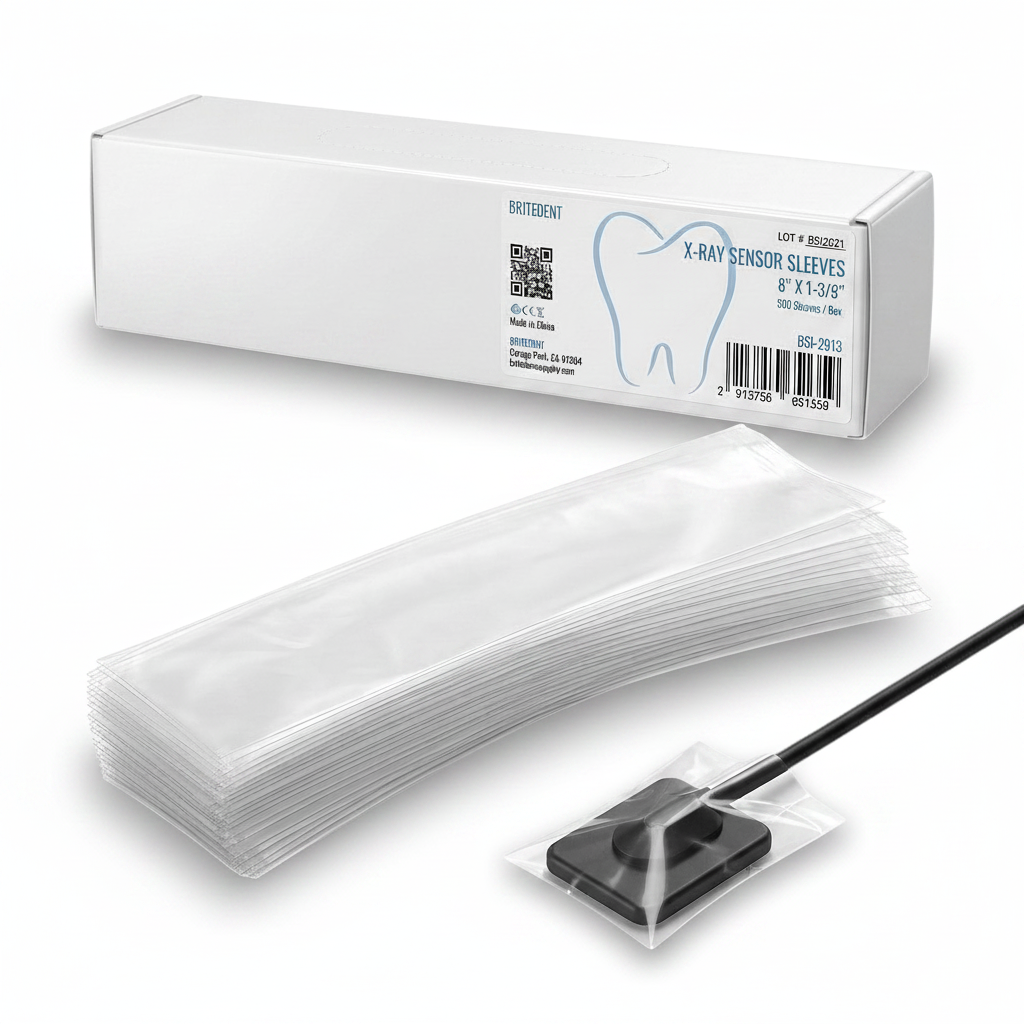 BRITEDENT Digital X-Ray Sensor Sleeves Size 1 8 x 1-38 500 Count