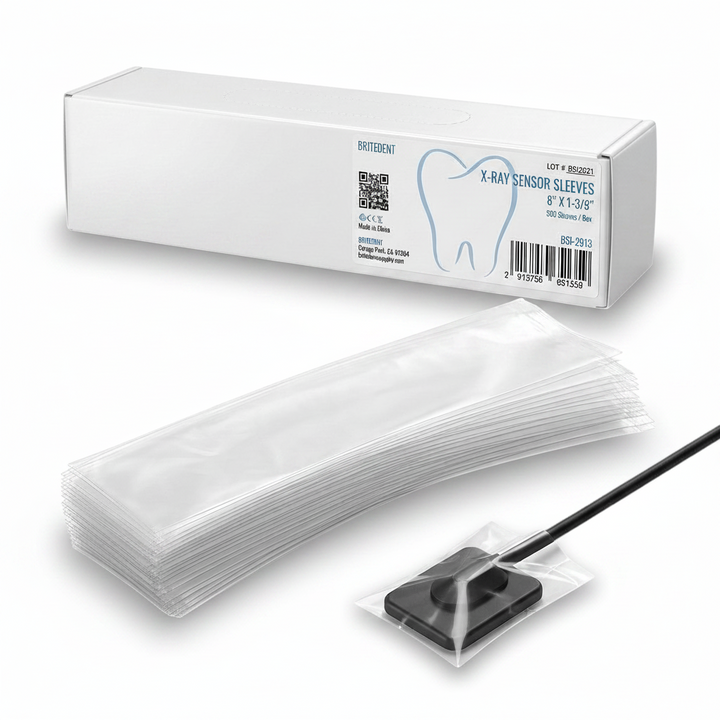 BRITEDENT Digital X-Ray Sensor Sleeves Size 1 8 x 1-38 500 Count