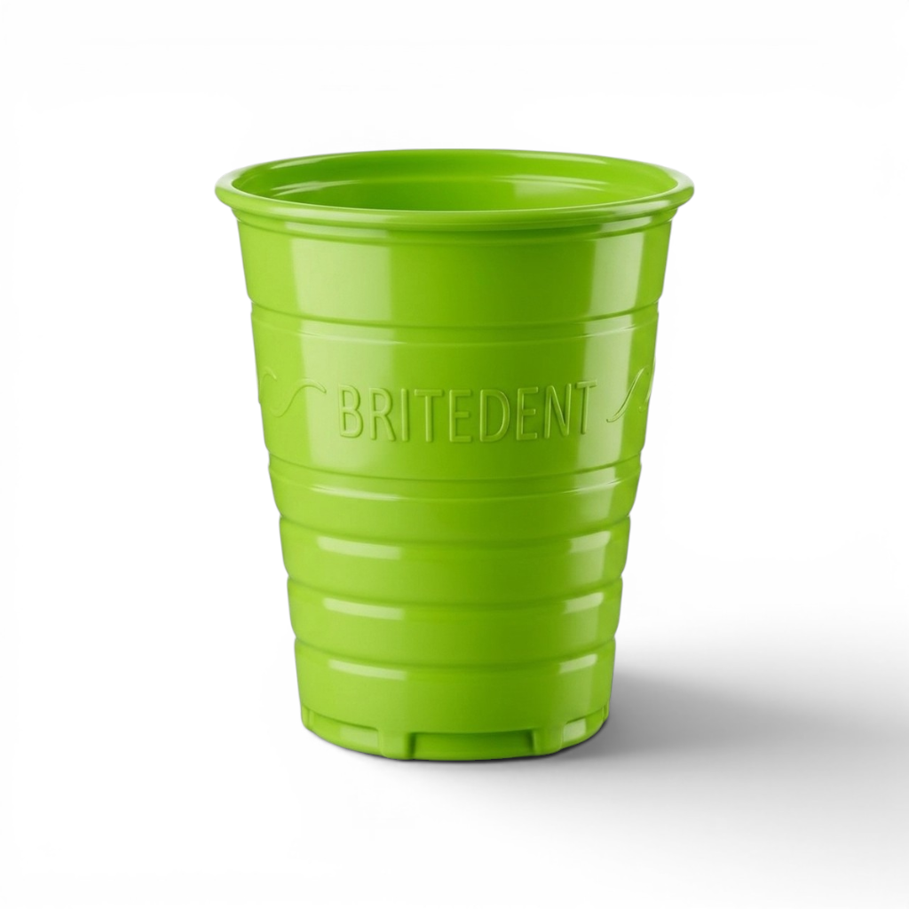 BRITEDENT Disposable Plastic Drinking Cups 5 oz Green Cup Dental &amp; Medical 