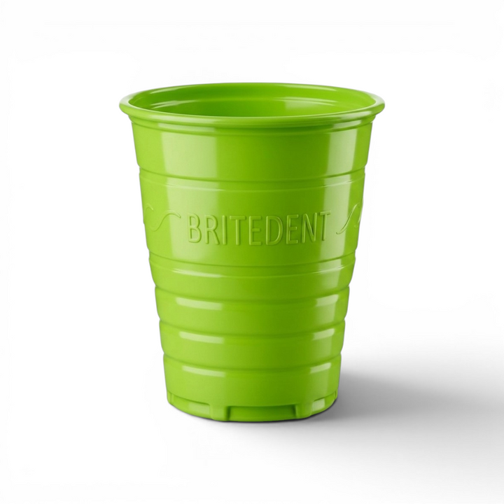 BRITEDENT Disposable Plastic Drinking Cups 5 oz Green Cup Dental &amp; Medical 