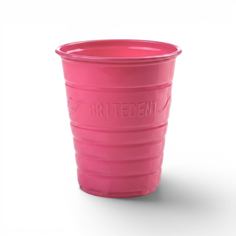 BRITEDENT Disposable Plastic Drinking Cups 5 oz Pink Cup Dental & Medical 