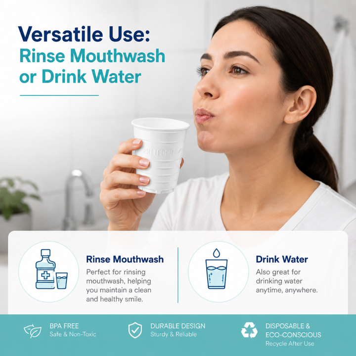 BRITEDENT Disposable Plastic Drinking Cups 5 oz Cup Versatile