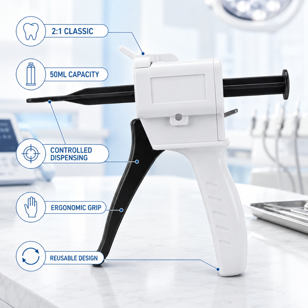BRITEDENT Impression Mixing Dispenser Gun 21 Classic 50ml 2:1 Classic