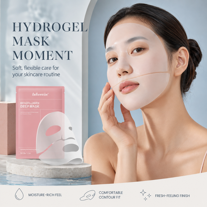Lakerain Bio Collagen Deep Mask Hydrating Overnight Hydrogel Face Mask 4 Pack