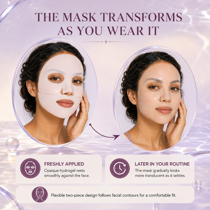 Lakerain Bio Collagen Deep Mask Hydrating Overnight Hydrogel Face Mask 4 Pack