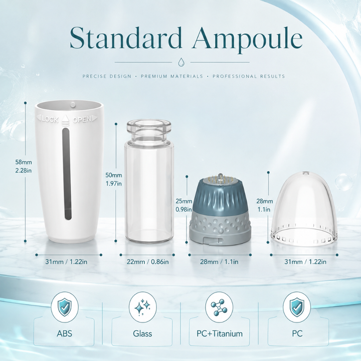 Bio Needle H24 Derma Stamp Adjustable 24 Titanium Derma Tool Anti-Aging Acne Facial Recovery