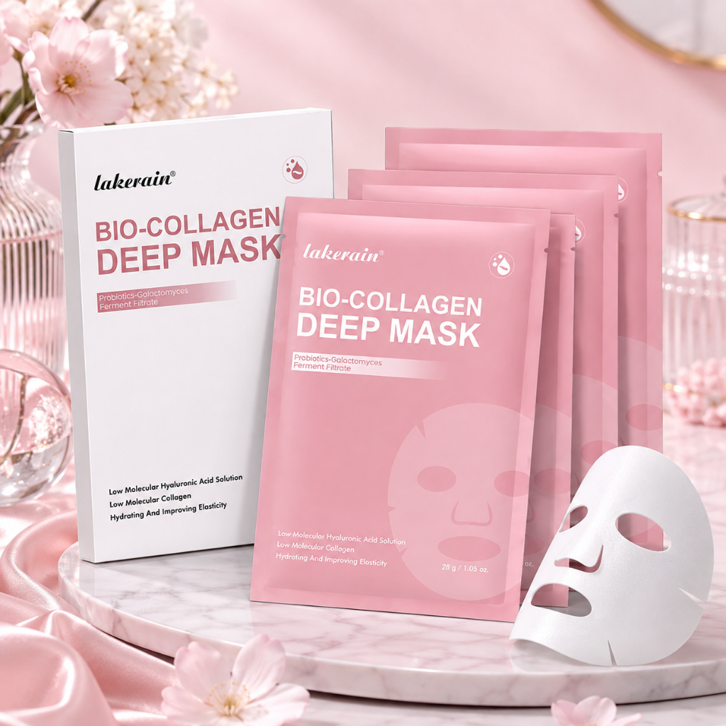 Lakerain Bio Collagen Deep Mask Hydrating Overnight Hydrogel Face Mask 4 Pack
