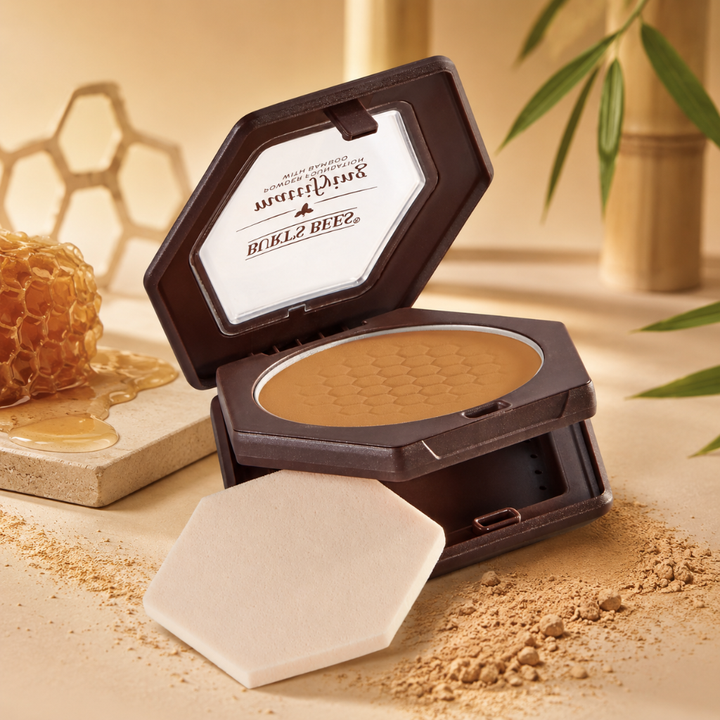 Burt’s Bees Mattifying Powder Foundation with Bamboo 1130 Nutmeg 0.3 oz