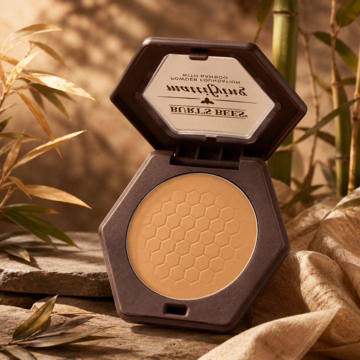 Burt’s Bees Mattifying Powder Foundation with Bamboo 1130 Nutmeg 0.3 oz