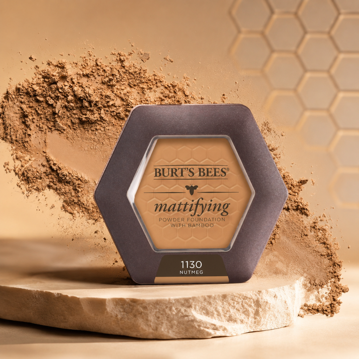 Burt’s Bees Mattifying Powder Foundation with Bamboo 1130 Nutmeg 0.3 oz