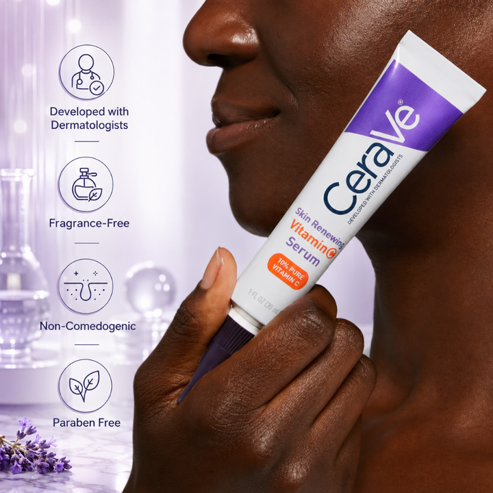 CeraVe Skin Renewing Vitamin C Serum 10% Pure Vitamin C 1oz Brightening
