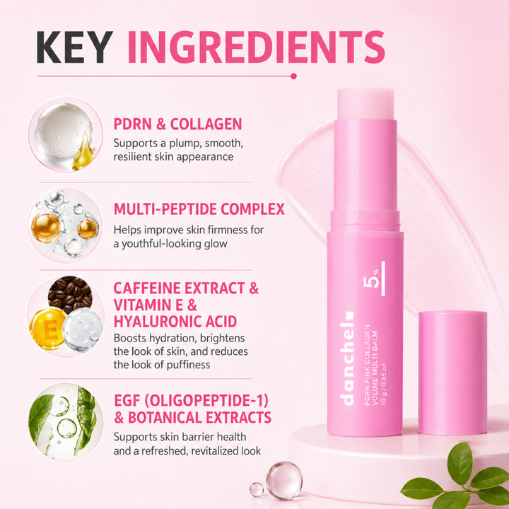 Danchel PDRN Pink Collagen Volume Multi Balm 5% Peptide &amp; Hyaluronic Acid 10g