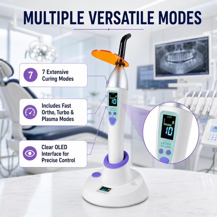 Dentmate LEDEX WL-090 LED Curing Light Cordless Modes