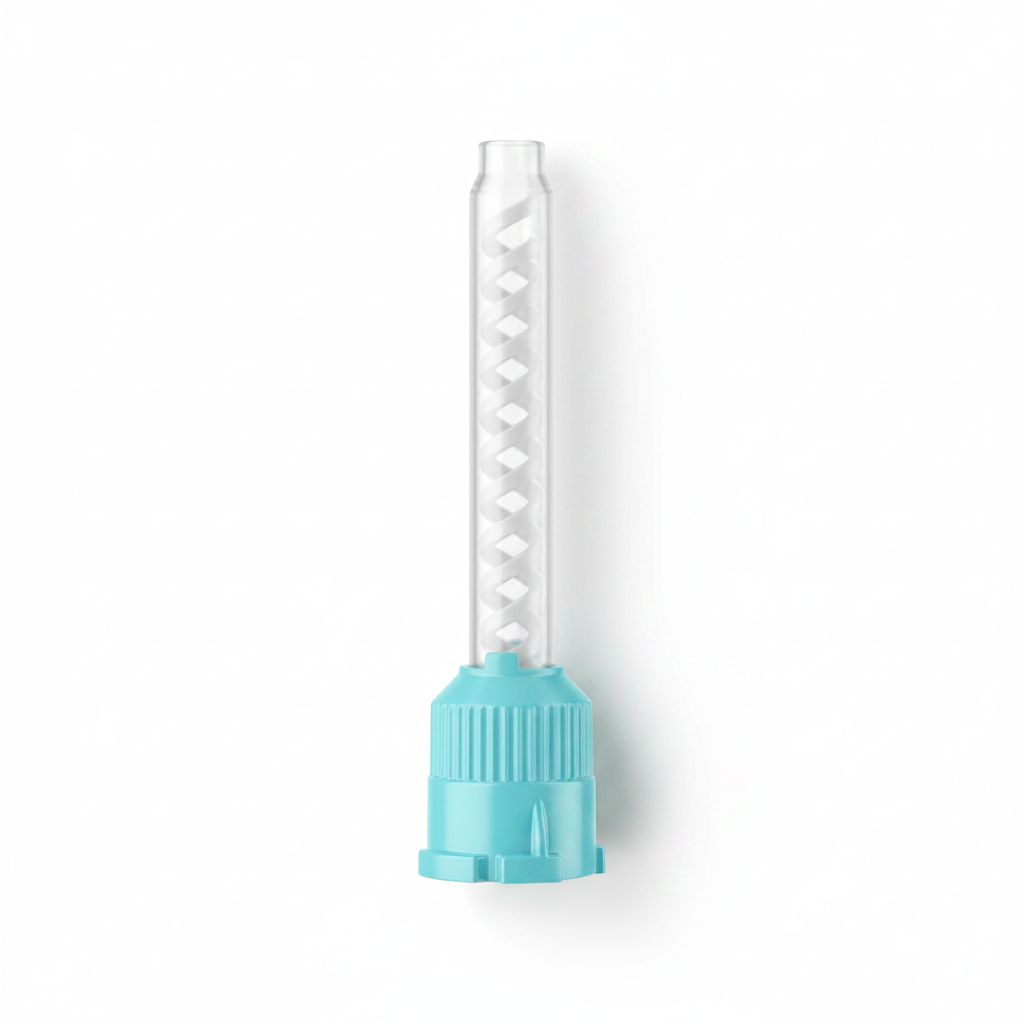 Disposable Green Teal HP T-Mixer Mixing Tips 6.5mm Short 70mm 