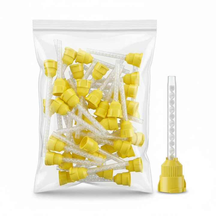 Disposable Yellow HP Mixing Tips Small 4.2mm 48 Pack Hero