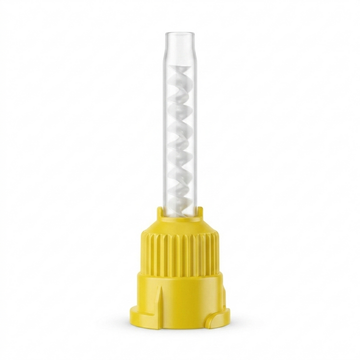 Disposable Yellow HP T-Mixer Mixing Tips Short Small 5.2cm 48 Pack