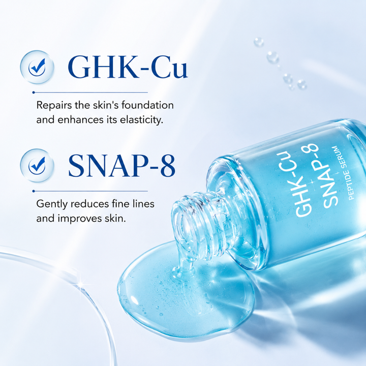 GHK-Cu SNAP-8 Peptide Serum – Copper Peptide Hydrating Face Serum 30 mL
