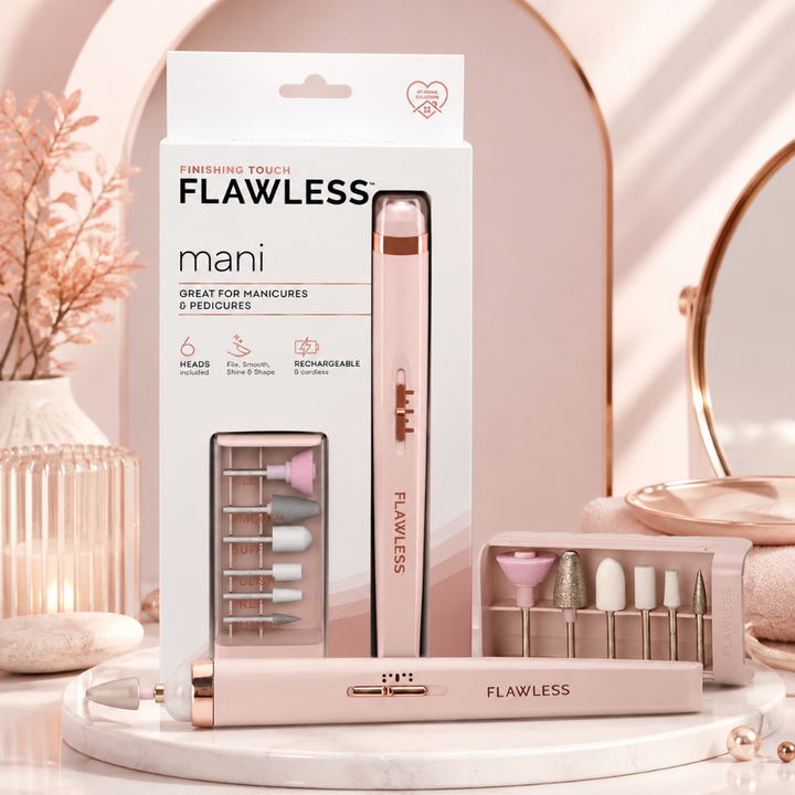 Finishing Touch Flawless Mani Nail Care Tool 6 Heads Rechargeable Cordless