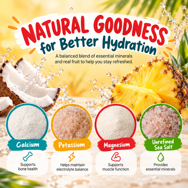 FlavCity Electrolyte Drink Mix Pineapple Coconut 12 Sticks 3.98 oz Hydration Powder