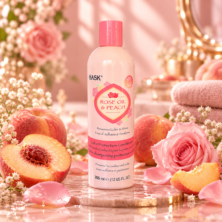 HASK Rose Oil &amp; Peach Color Protection Conditioner 12 oz