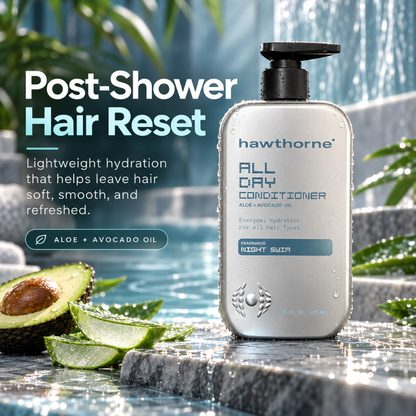 Hawthorne All Day Conditioner Aloe & Avocado Oil Night Swim 16 fl oz