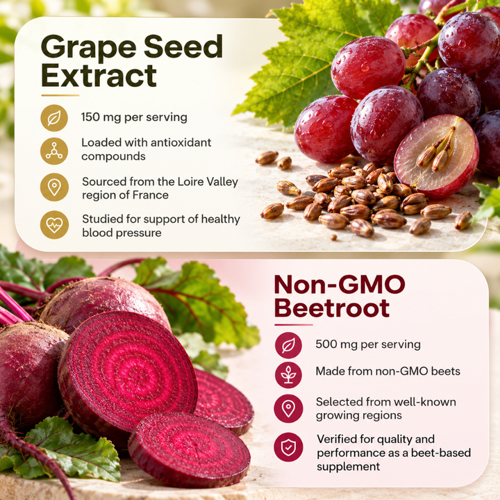 Humann SuperBeets Heart Chews Pomegranate Berry – Beetroot &amp; Grape Seed Supplement – 60 Chews