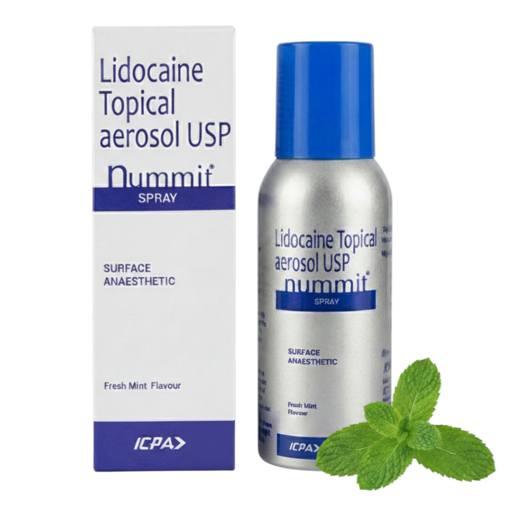 ICPA Nummit Topical Anesthetic Spray 20g – Lidocaine Oral Pain Relief for Dental Procedures Hero