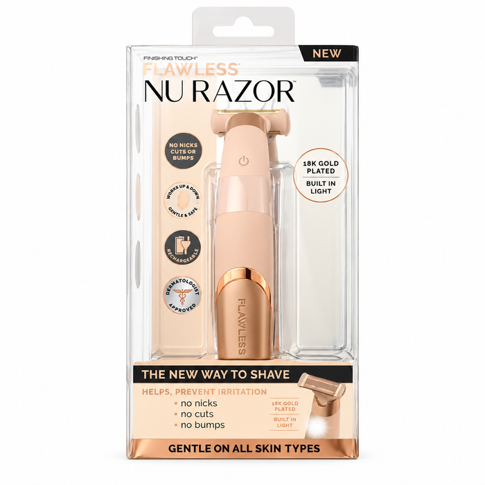 Finishing Touch Flawless Nu Razor Rechargeable Women's Electric Body Razor Gold