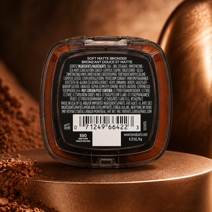 L’Oréal Paris Infallible 24H Fresh Wear Bronzer Shade 550 Deep Dark 0.31 oz