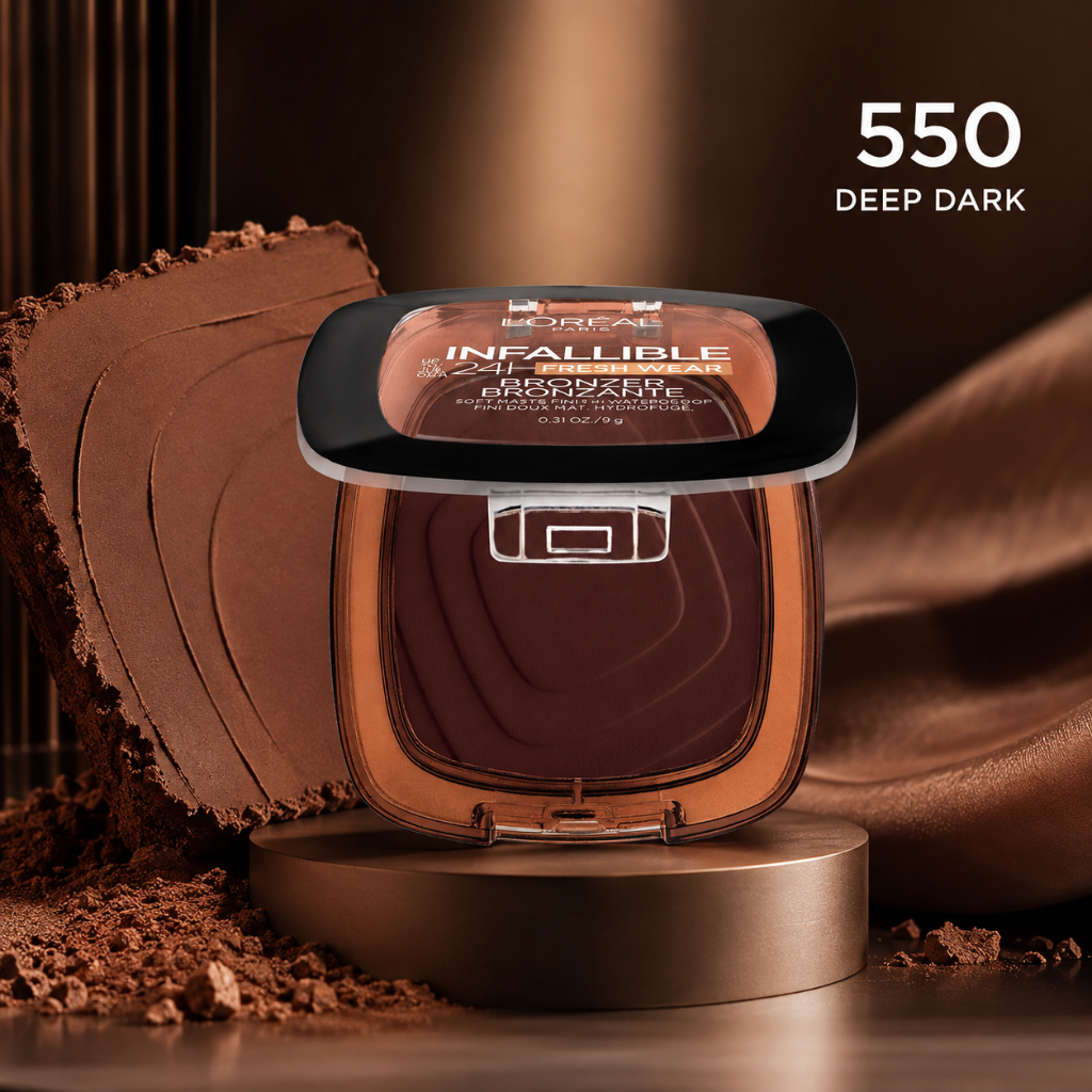 L’Oréal Paris Infallible 24H Fresh Wear Bronzer Shade 550 Deep Dark 0.31 oz