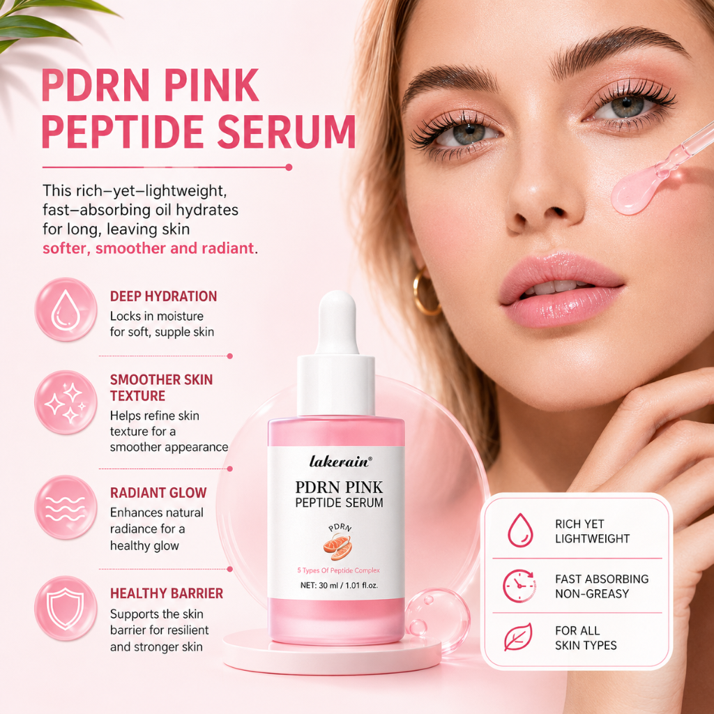 Lakerain PDRN Pink Peptide Serum with Niacinamide &amp; Hyaluronic Acid 30 mL