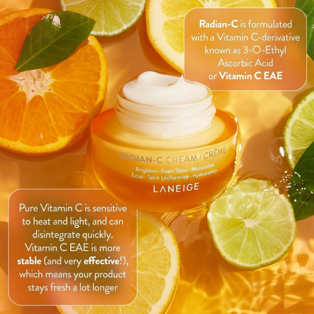 Laneige Radian-C Cream 30ml Vitamin C Brightening Moisturizer Hydrating Skincare
