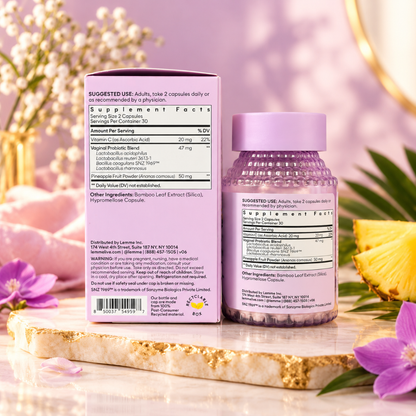 Lemme Purr Vaginal Health Probiotics Pineapple & Vitamin C 60 Capsules Dietary Supplement