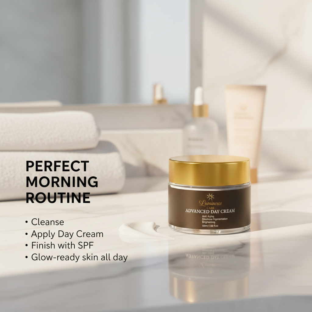 Luminous Care Advanced Anti-Aging Day Cream 50mL – Brightening &amp; Hydrating Moisturizer How To Use