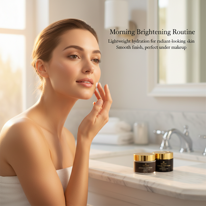 Luminous Care Advanced Anti-Aging Day &amp; Night Cream Set 2×50mL – Hydrating Firming Moisturizer for Wrinkles Morning Make Up Ready