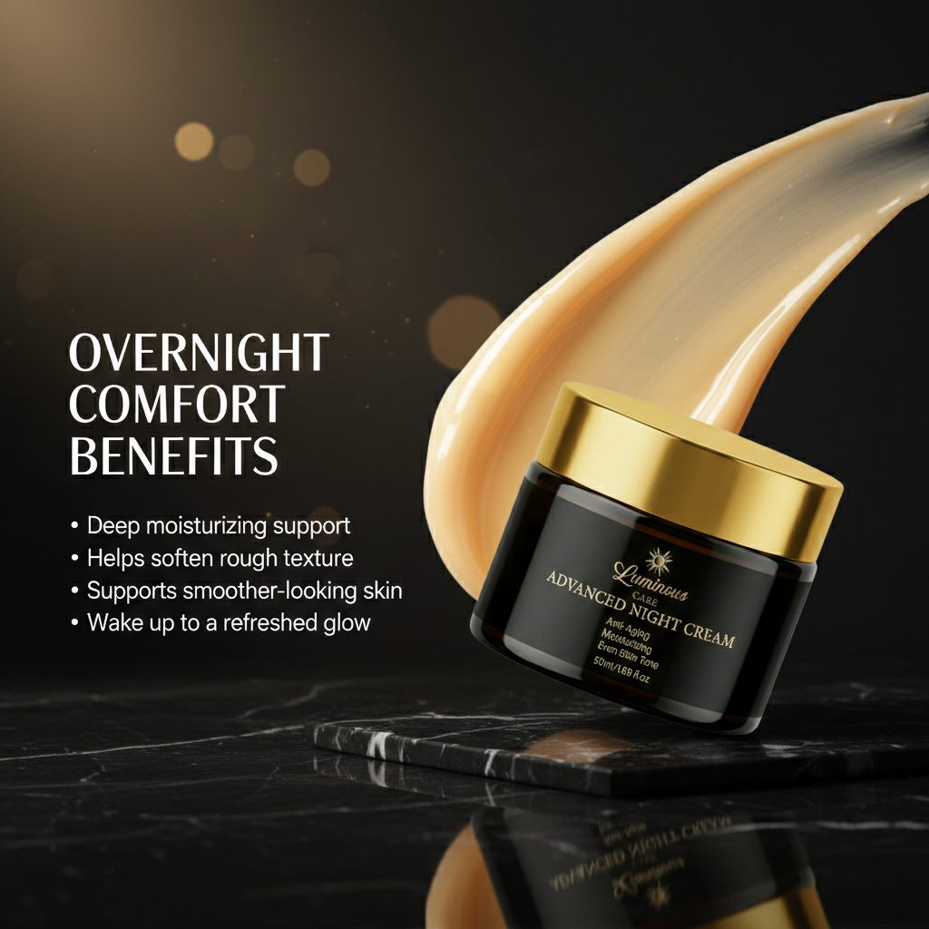 Luminous Care Advanced Anti-Aging Night Cream 50mL – Retinol, Vitamin C & Antioxidant Moisturizer Benefits
