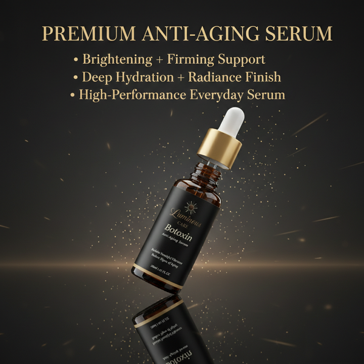 Luminous Care Botoxin Anti-Aging Face Serum 30mL – Peptides, Retinol, Vitamin C &amp; Hyaluronic Acid Premium