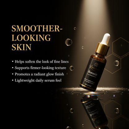 Luminous Care Botoxin Anti-Aging Face Serum 30mL – Peptides, Retinol, Vitamin C & Hyaluronic Acid smother skin