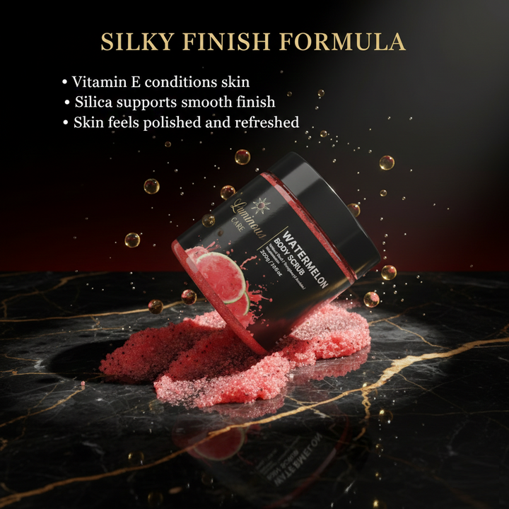 Luminous Care Watermelon Body Scrub 200g – Sea Salt &amp; Walnut Shell Exfoliating Scrub Silky